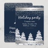 Sneeuw kerstboom vakantie feest corporate kaart (Voorkant / Achterkant)