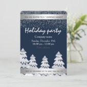 Sneeuw kerstboom vakantie feest corporate kaart (Staand voorkant)