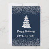 Sneeuw kerstboom vakantie feest corporate kaart (Achterkant)