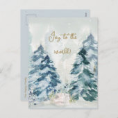 Sneeuw Kerstboom Vakantie Feestdagenkaart (Voorkant / Achterkant)