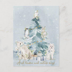 Sneeuw Kerstboom Vakantie Feestdagenkaart