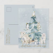 Sneeuw Kerstboom Vakantie Feestdagenkaart (Voorkant / Achterkant)