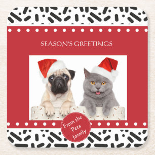 Sneeuw - kerstBriefpapier en cadeautjes Kartonnen Onderzetters