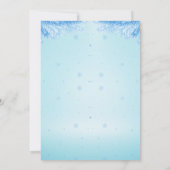sneeuw kerstfeest blauw Uitnodigingskaart  Kaart (Achterkant)