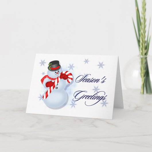 Sneeuw Kerstkaart Feestdagen Kaart (Voorkant)