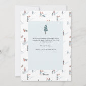 Sneeuw Kerstmis Foto Vakantie Kaart (Achterkant)