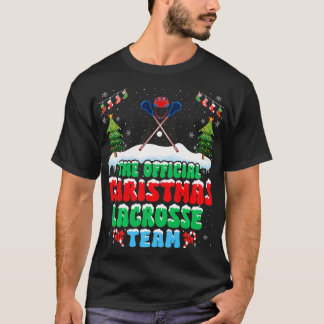 Sneeuw Kerstmis Lacrosse Team Grappige Lacrosse Sp T-shirt