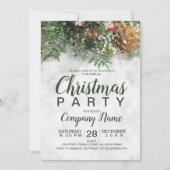 Sneeuw Kerstmis land corporate groene dennen goud Kaart (Voorkant)