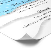 Sneeuw Kerstvakantie diner feest catering menu Poster (Hoek)