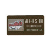 Sneeuw Koeien & Schuur Etiket (Voorkant)