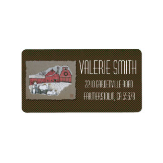 Sneeuw Koeien & Schuur Etiket