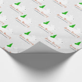 Sneeuw Konijn Kerst Inpakpapier (Hoek)