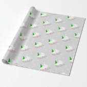 Sneeuw Konijn Kerst Inpakpapier (Uitgerold)