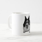Sneeuw-Kus Corgi Hallo Koffiemok (Voorkant links)