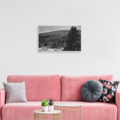 Sneeuw Landschap in Zwart-wit Canvas Afdruk (Insitu (Woonkamer))