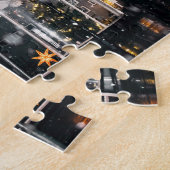 Sneeuw landschapsfoto stad Stad Landschap Resident Legpuzzel (Zijkant)