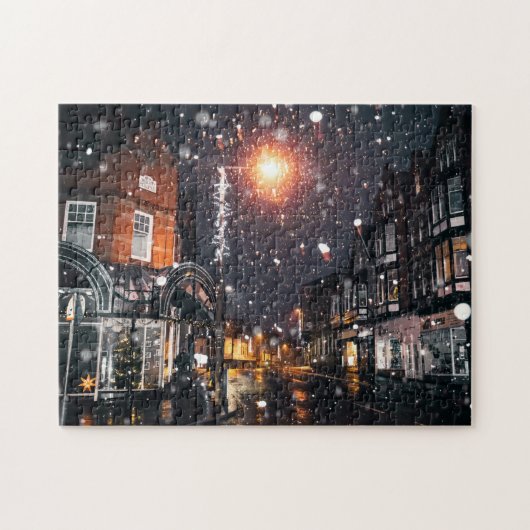 Sneeuw landschapsfoto stad Stad Landschap Resident Legpuzzel (Horizontaal)