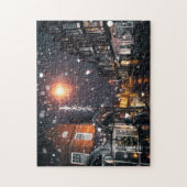 Sneeuw landschapsfoto stad Stad Landschap Resident Legpuzzel (Verticaal)