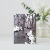 Sneeuw langs de rivier briefkaart (Staand voorkant)