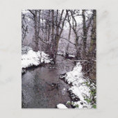 Sneeuw langs de rivier briefkaart (Voorkant)