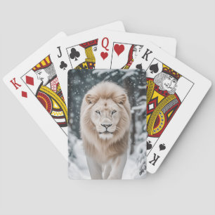 Sneeuw Leeuw Pokerkaarten
