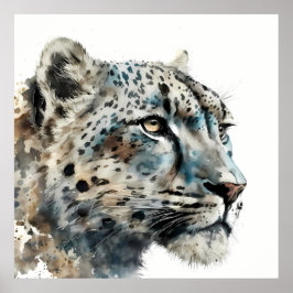 Sneeuw Leopard Art Print Modern Wallart