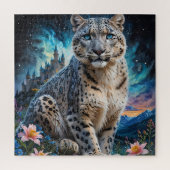 Sneeuw Leopard Castle sterren Jigsaw Puzzle Legpuzzel (Verticaal)