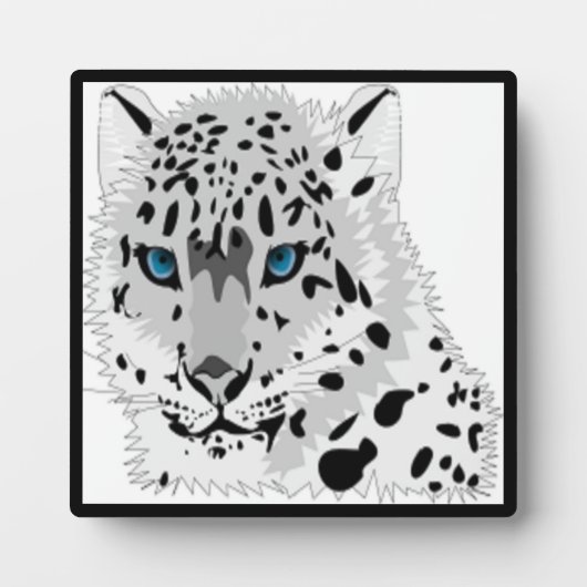 SNEEUW LEOPARD DIER FOTOPLAAT (Voorkant)