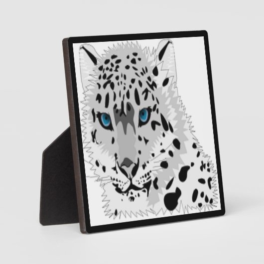 SNEEUW LEOPARD DIER FOTOPLAAT (Voorkant)