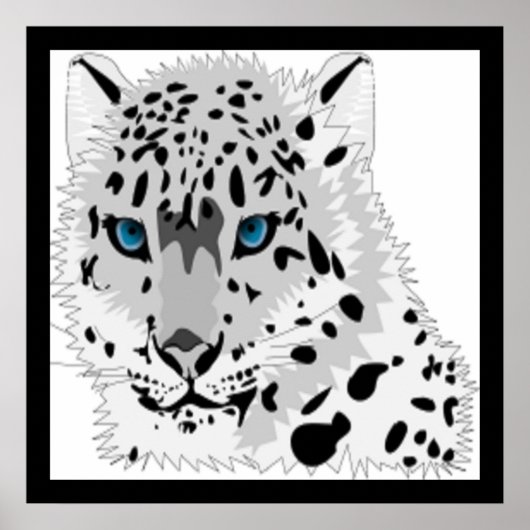 SNEEUW LEOPARD DIER POSTER (Voorkant)