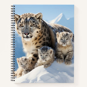 Sneeuw Leopard Dier Wild Beauty Freedom Wilderness Notitieboek