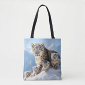 Sneeuw Leopard Dier Wild Beauty Freedom Wilderness Tote Bag (Voorkant)