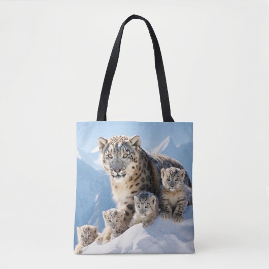 Sneeuw Leopard Dier Wild Beauty Freedom Wilderness Tote Bag (Voorkant)