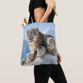 Sneeuw Leopard Dier Wild Beauty Freedom Wilderness Tote Bag (Dichtbij)