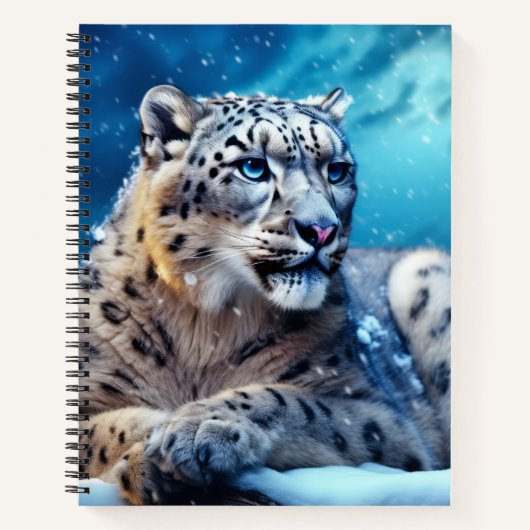 Sneeuw Leopard Dier Wilderness Wall Art Notitieboek (Voorkant)