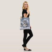Sneeuw Leopard Dierenfamilie Wandering Tote Bag (Op model)