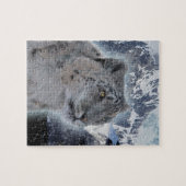 SNEEUW LEOPARD Endangered Species of Big Cat Legpuzzel (Horizontaal)