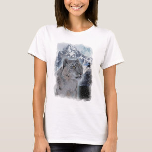 SNEEUW LEOPARD Endangered Species of Big Cat T-shirt