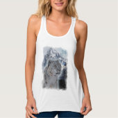 SNEEUW LEOPARD Endangered Species of Big Cat Tanktop (Voorkant)