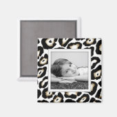  Sneeuw Leopard Foto Lijst Magneet (Voorkant / Achterkant)