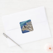 Sneeuw Leopard Habitat Stickers (Envelop)
