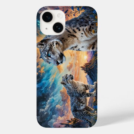 Sneeuw Leopard Kasteel Zonsopgang reflectie Case-Mate iPhone Case (Achterkant)