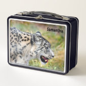 Sneeuw Leopard Metalen Lunchbox (Voorkant)