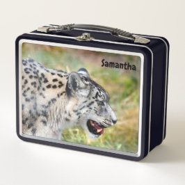 Sneeuw Leopard Metalen Lunchbox