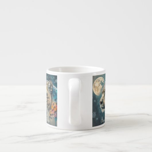 Sneeuw Leopard Moon Specialty Mok (Achterkant)