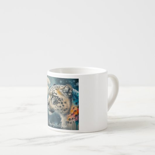 Sneeuw Leopard Moon Specialty Mok (Voorkant rechts)