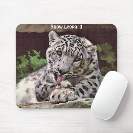 SNEEUW LEOPARD Mousepad Muismat (Met muis)