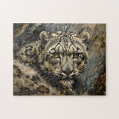 Sneeuw Leopard olieverfschilderij Legpuzzel (Horizontaal)