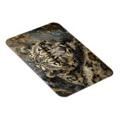 Sneeuw Leopard olieverfschilderij Magneet (Rechterzijde)