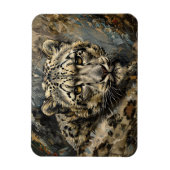 Sneeuw Leopard olieverfschilderij Magneet (Verticaal)